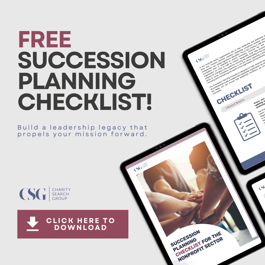 Nonprofit succession planning checklist — sample cover page